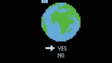 a globe on a gaming type screen