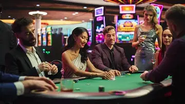 casino gamers playing a table game 