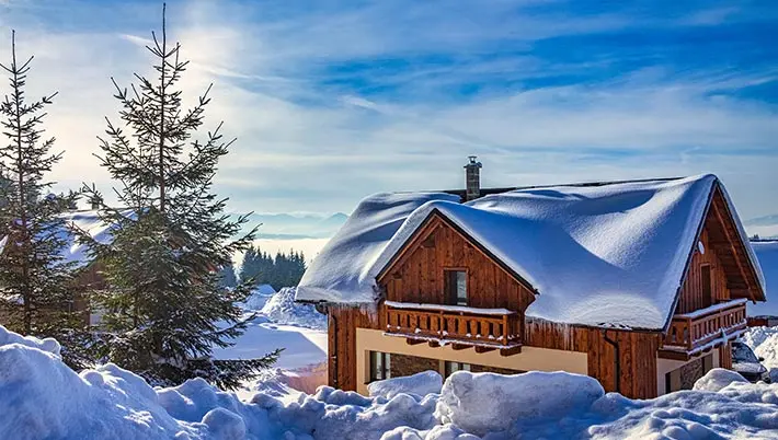mountainside chalet exterior 