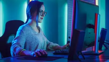 designer creating a digital game 