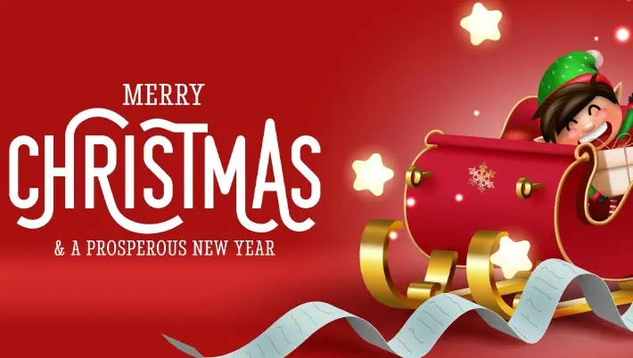 Santa reading a list of names 