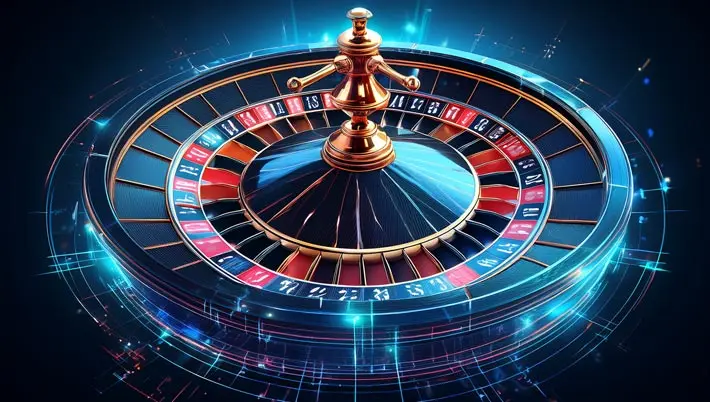 neon roulette wheel
