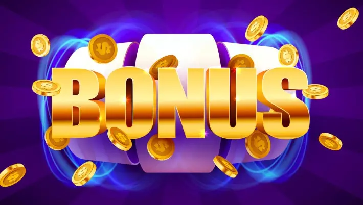 "Bonus" sign superimposed on slot reels