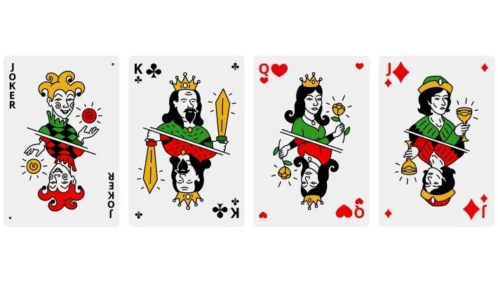 high cards from a playing deck 