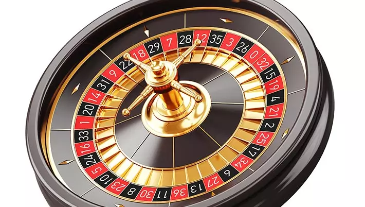 roulette wheel on a white background