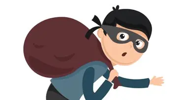 thief making off with the loot