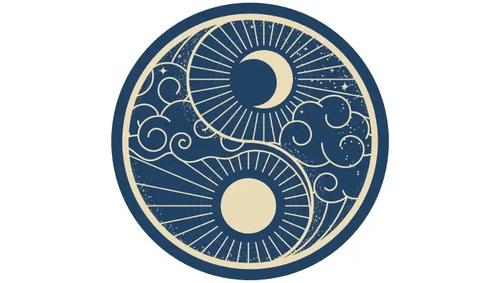 Chinese Yin and Yang principles of balance illustrated
