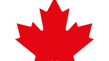 red maple leave signifying the Canadian flag